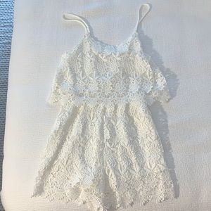 Yumi Kim White Crochet Romper
